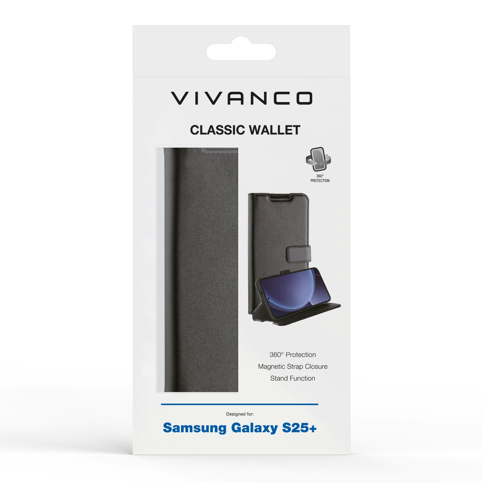 Vivanco Classic Plånboksfodral Samsung Galaxy S25+ Svart