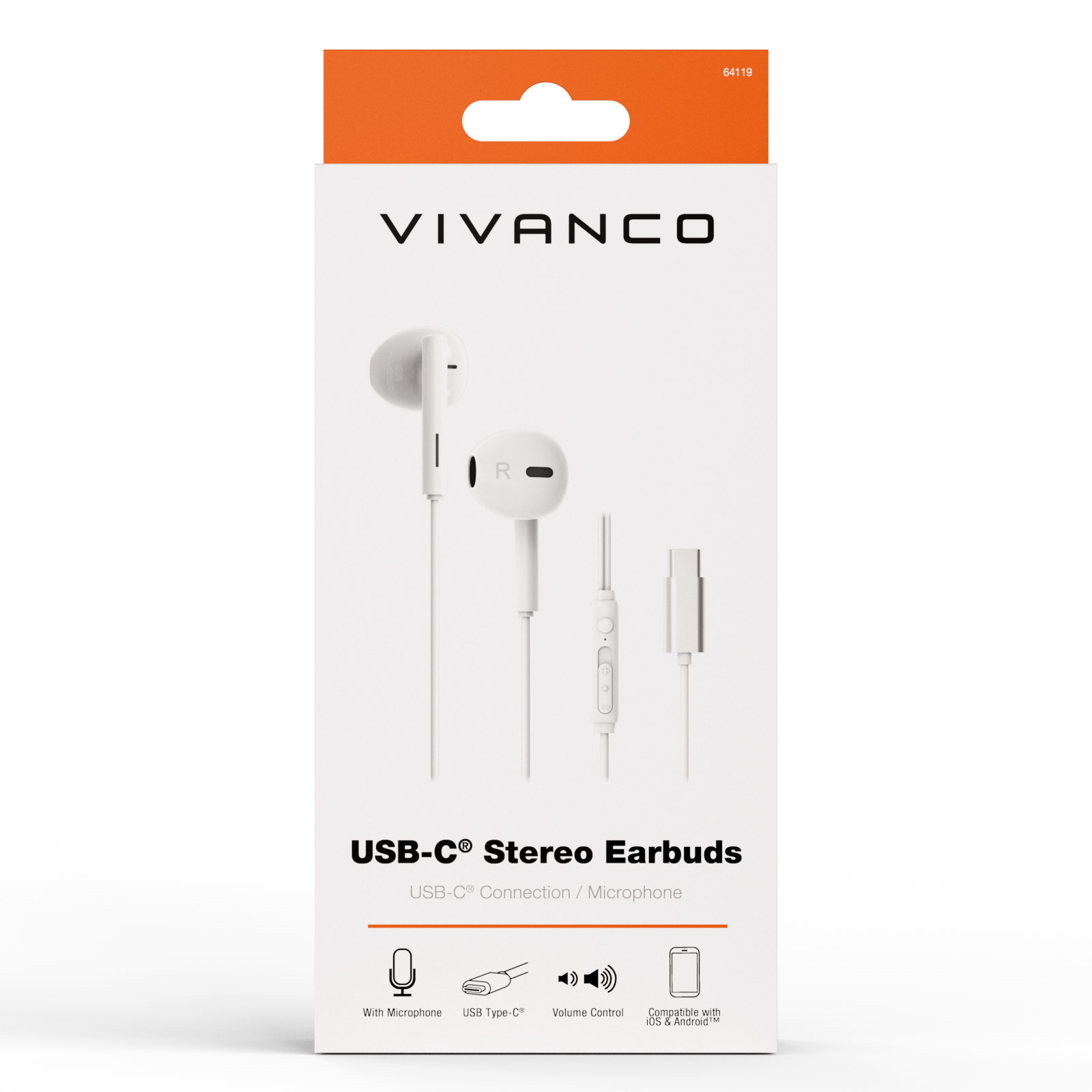 Vivanco Smart Pro USB-C In-Ear Headset Vit