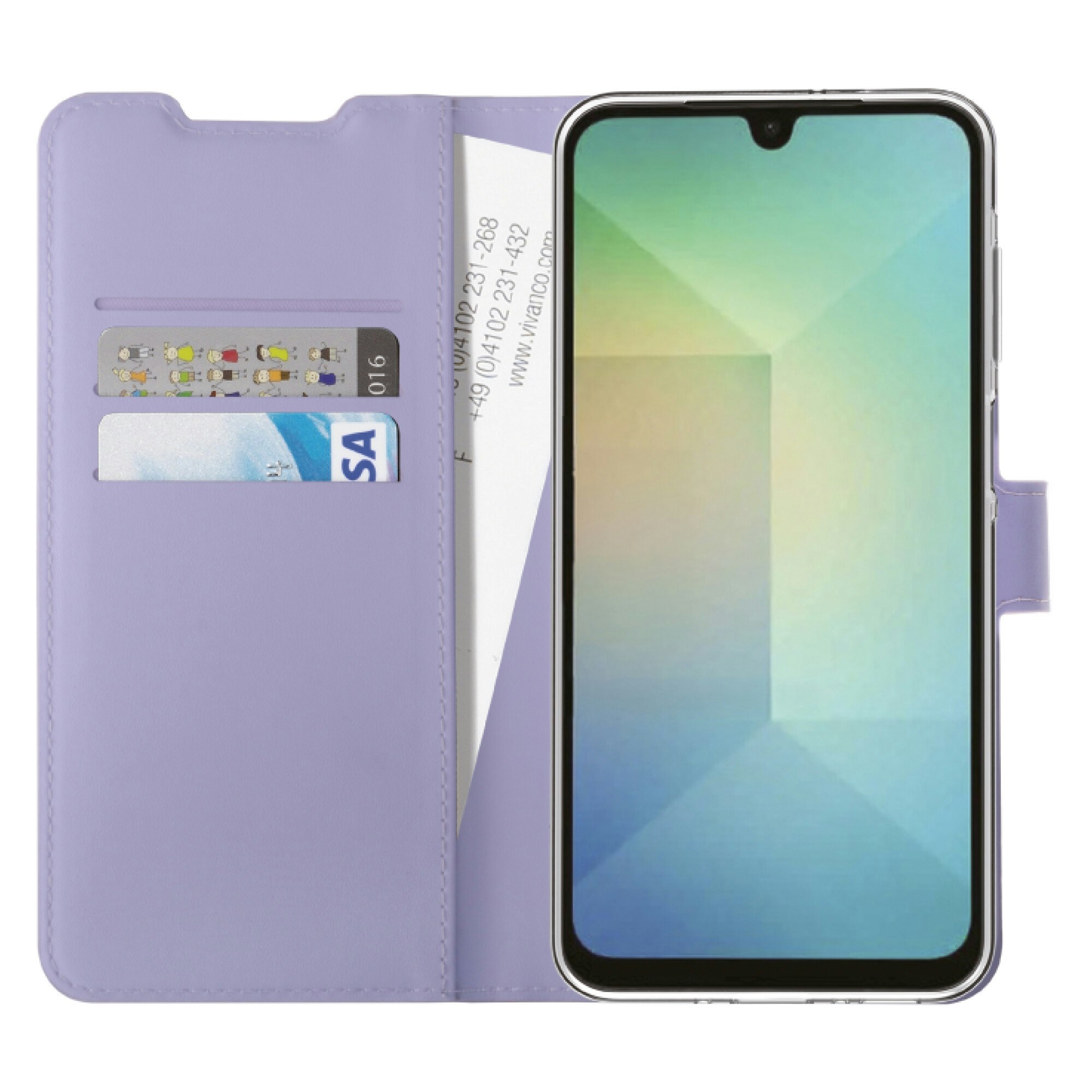 Vivanco Classic Plånboksfodral Samsung Galaxy A26 Lavendel