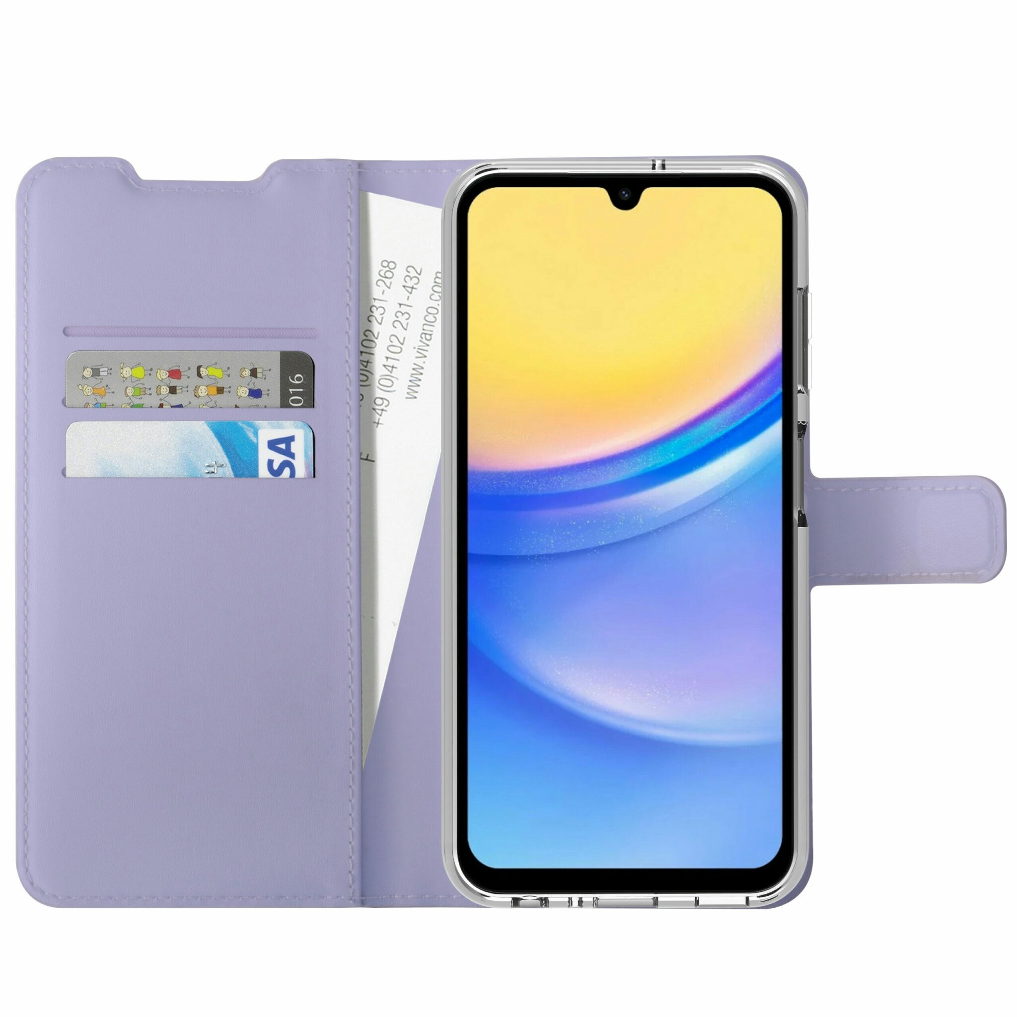 Vivanco Classic Plånboksfodral Galaxy A16 5G Lavendel