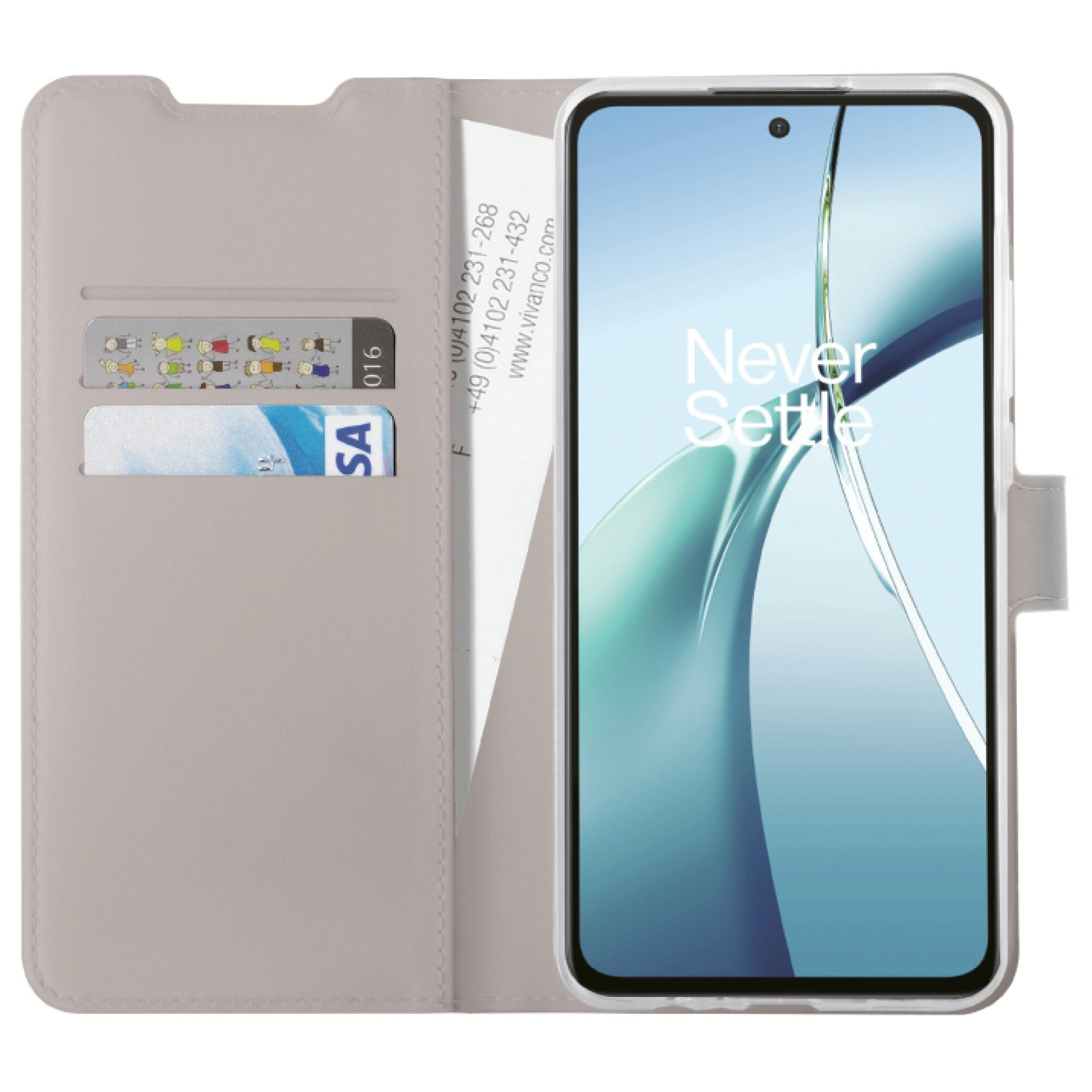 Vivanco Classic Plånboksfodral OnePlus Nord CE4 Lite Greige