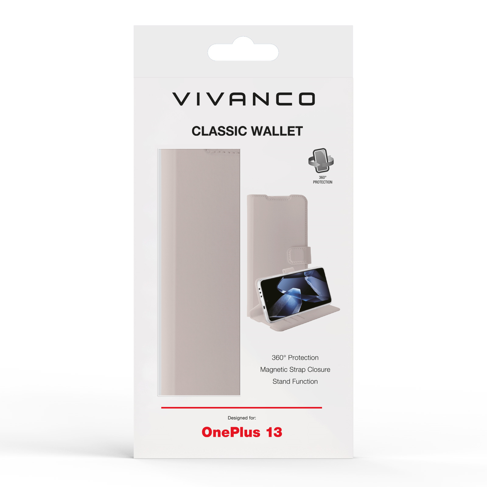 Vivanco Classic Plånboksfodral OnePlus 13 Taupe