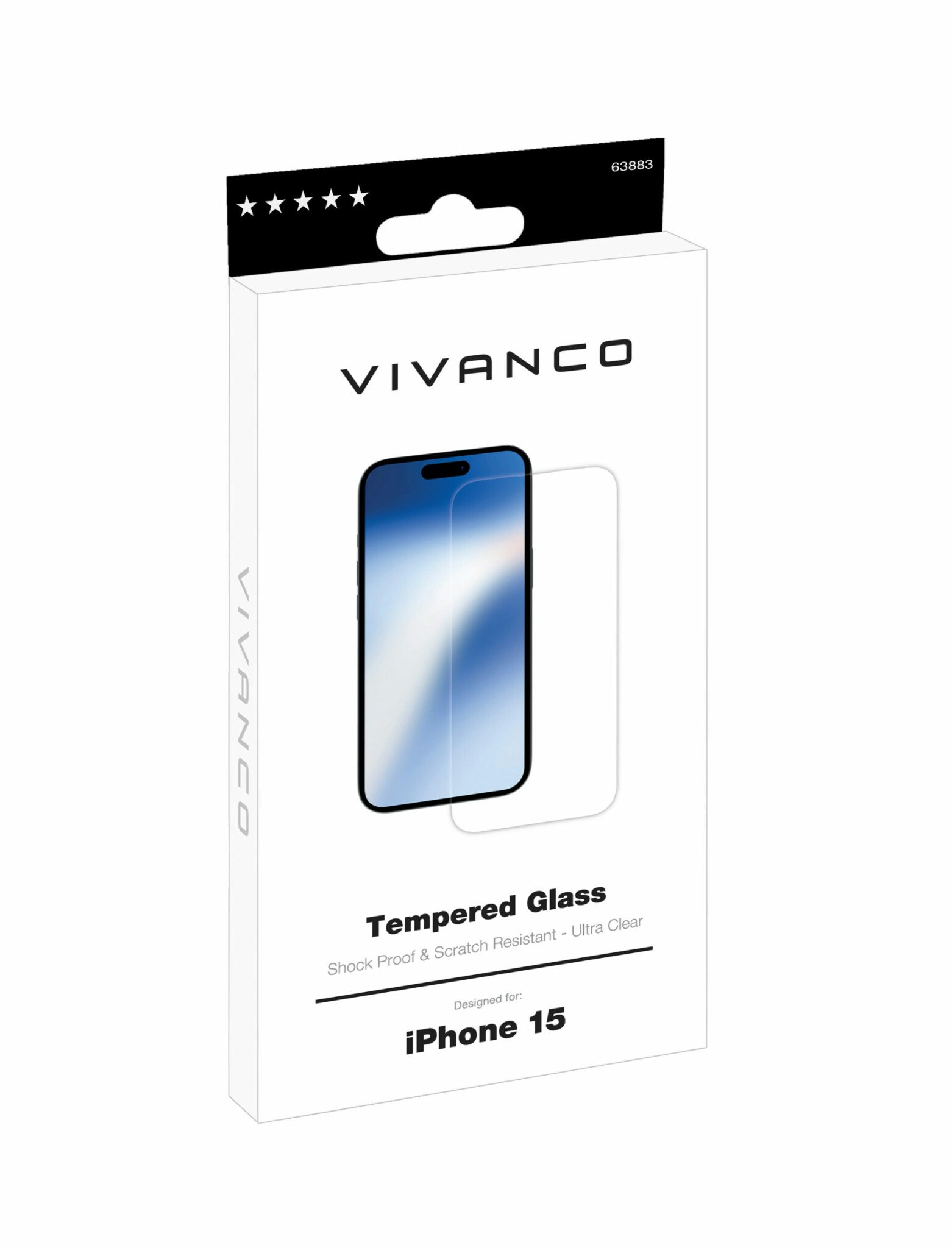 Vivanco Härdat Skyddsglas 9H iPhone 15