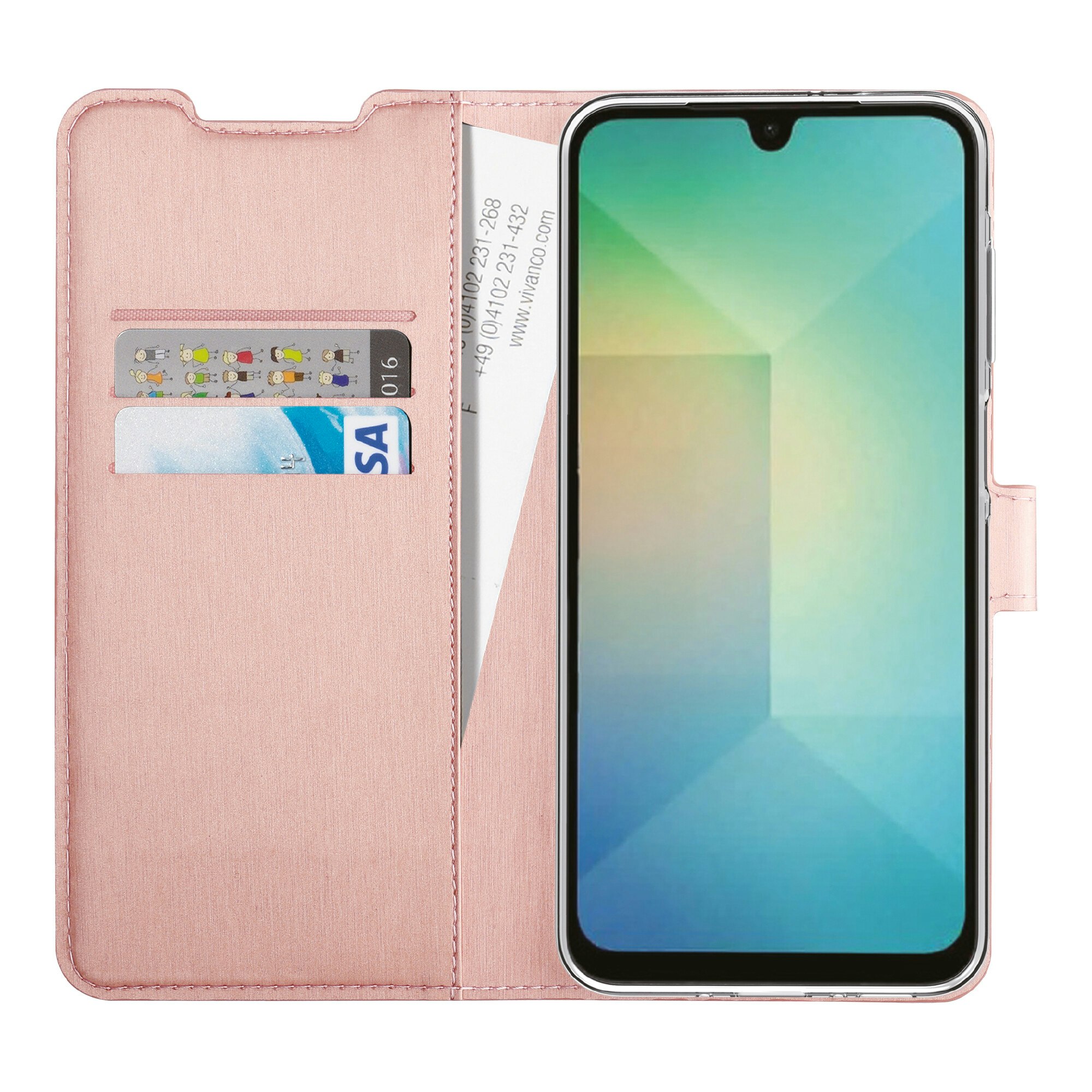 Vivanco Classic Plånboksfodral Samsung Galaxy A26 Rosa Guld