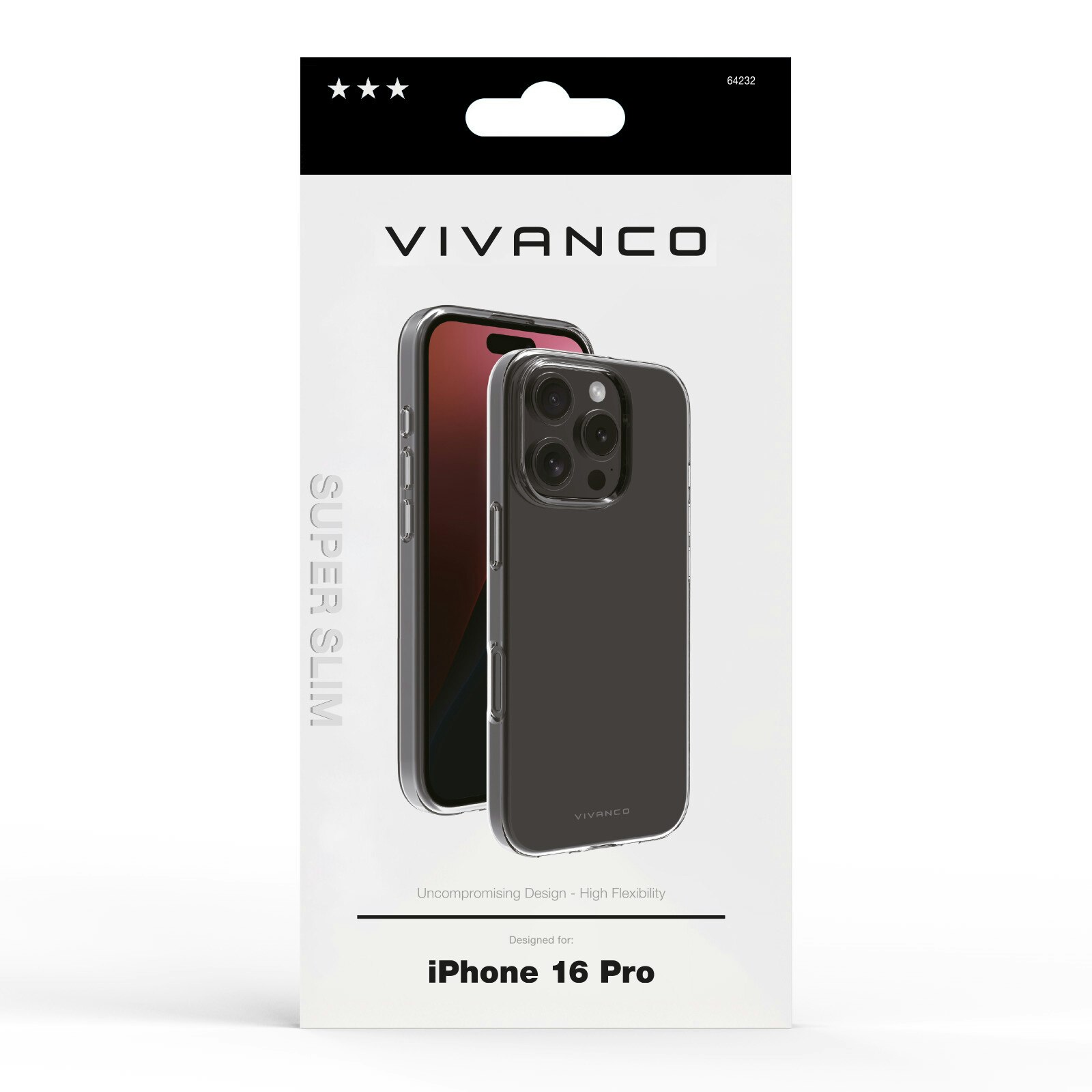 Vivanco Slim TPU skal iPhone 16 Pro Transparent