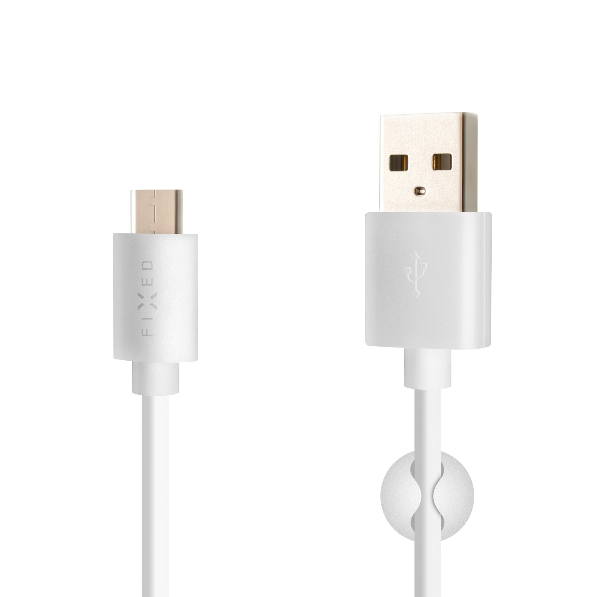 FIXED FIXED USB-A till USB-C kabel 1m Vit