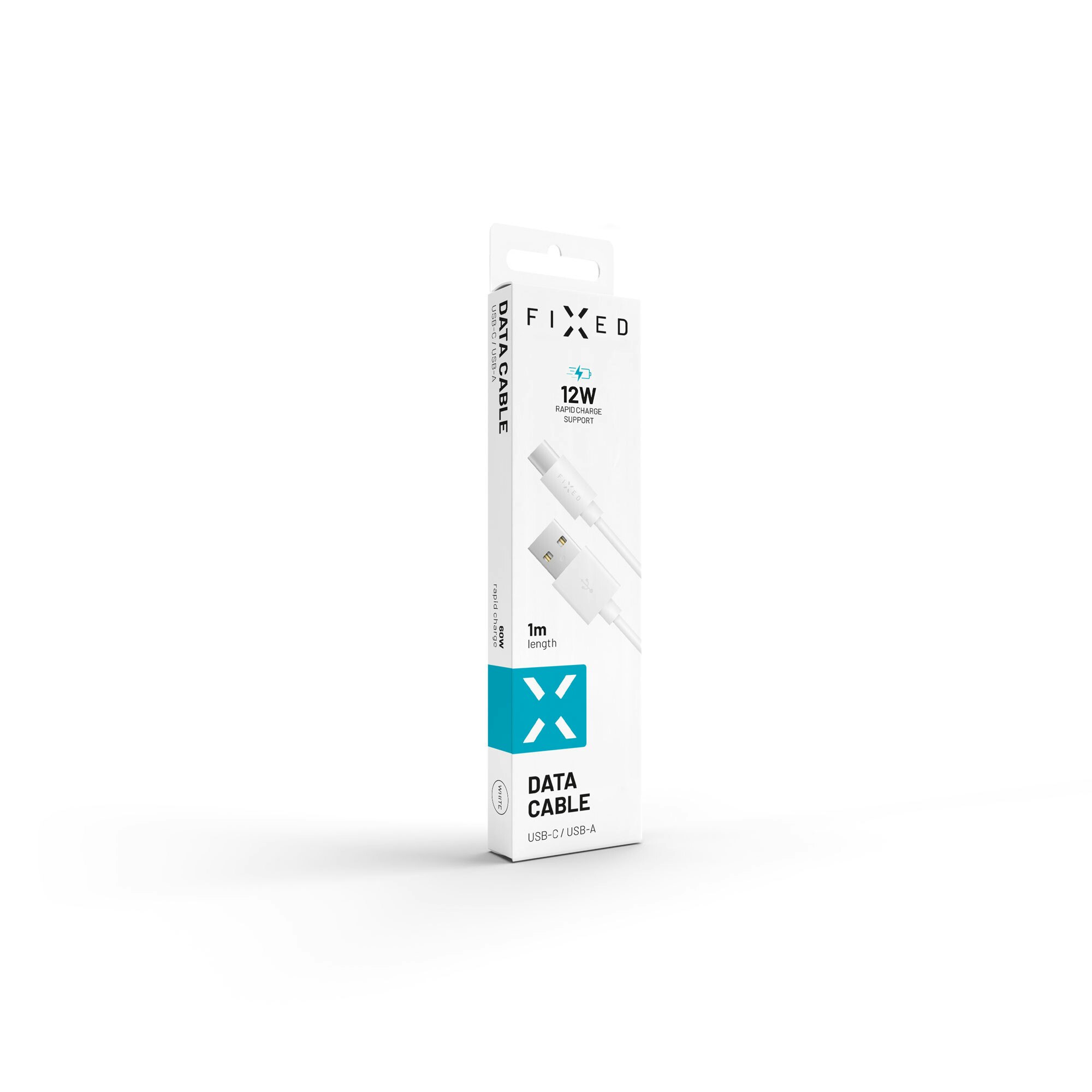 FIXED FIXED USB-A till USB-C kabel 1m Vit