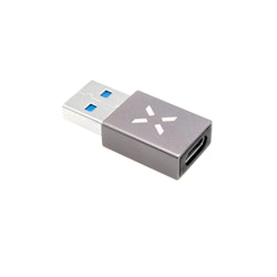 FIXED LINK USB-A Hane till USB-C Hona adapter Grå