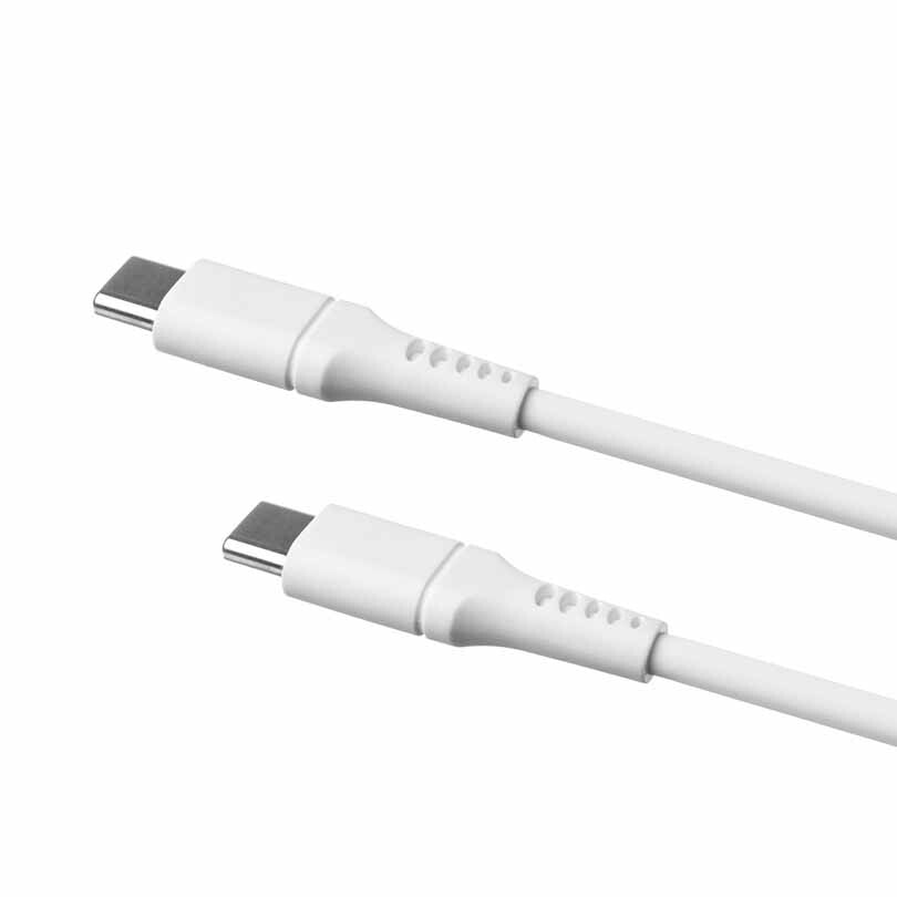 FIXED LIQUID silikonkabel 60W USB-C/C 1.2m Vit