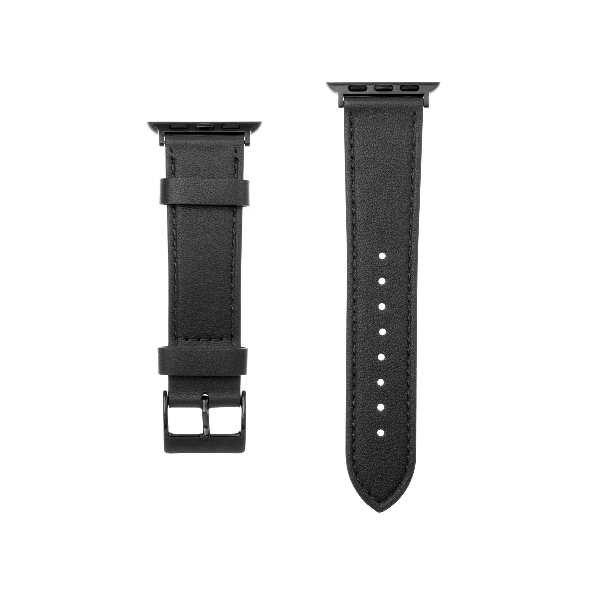 FIXED Åkta läderrem för Apple Watch 38/40/41mm Svart
