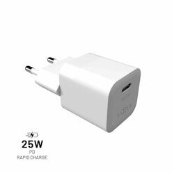 FIXED Super Snabb Mini Hemladdare USB-C PD 25W Vit