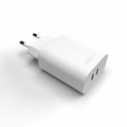 FIXED Super Snabb Hemladdare 2xUSB-C PD 3.0 35W Vit