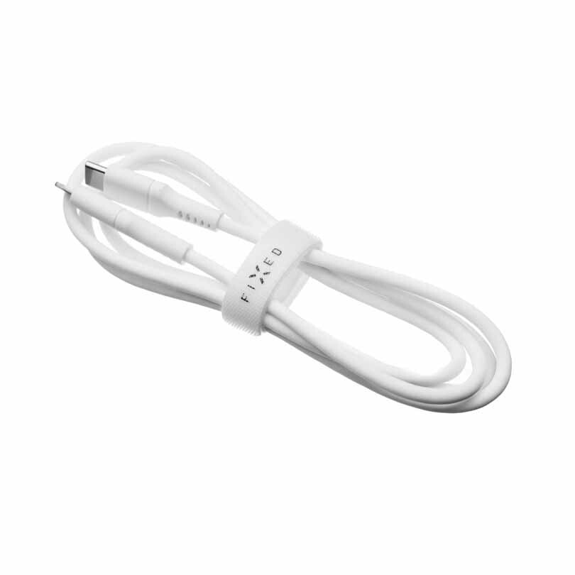 FIXED LIQUID silikonkabel 60W USB-C/C 0.5m Vit