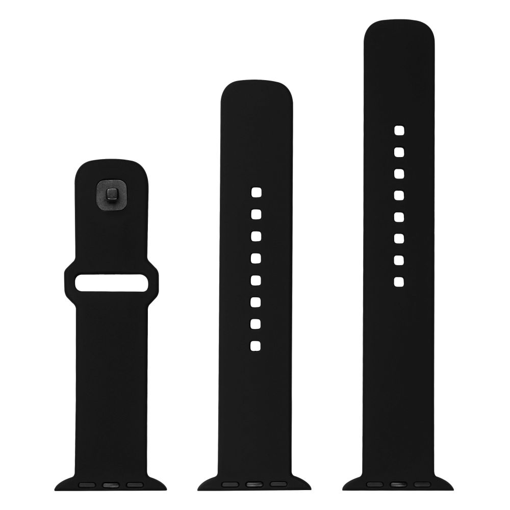 FIXED Silikonrem SET för Apple Watch 42/44/45mm Svart