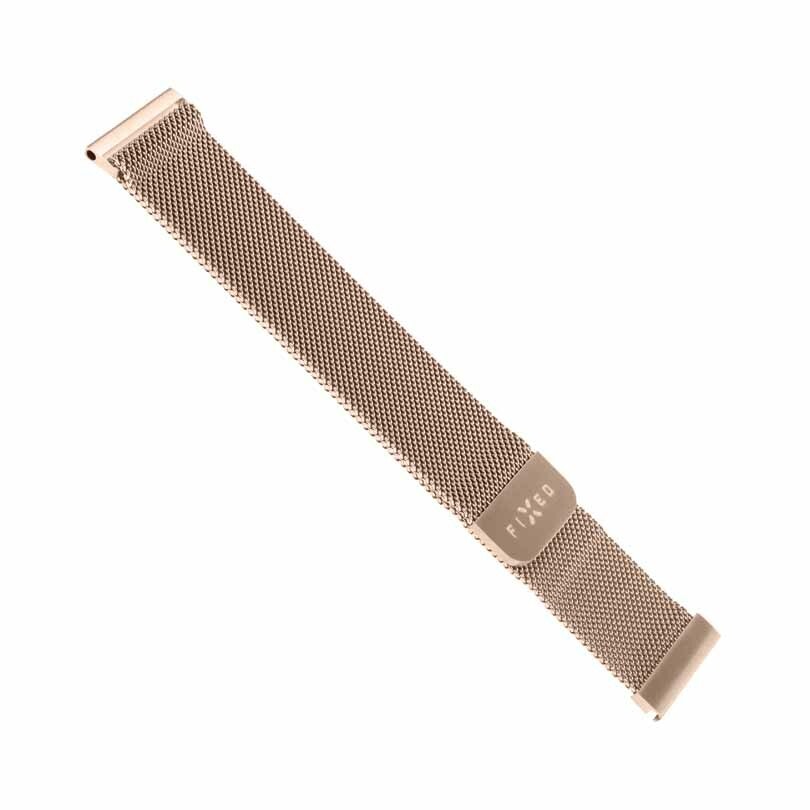 FIXED Mesh metallrem för Smartwatch Univ. 20mm Rosa Guld