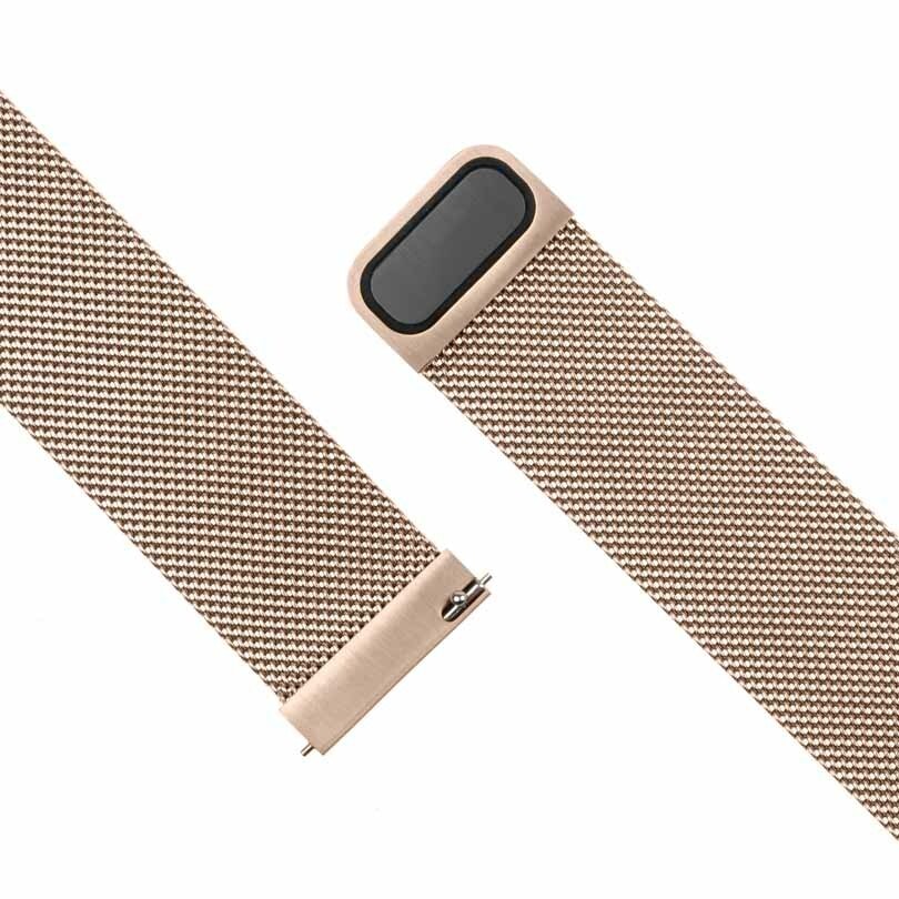 FIXED Mesh metallrem för Smartwatch Univ. 20mm Rosa Guld