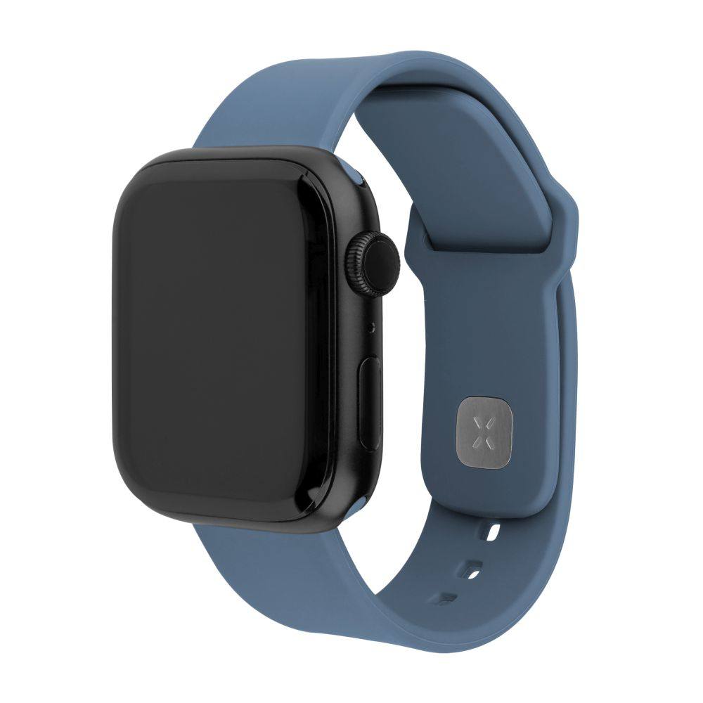 FIXED Sportig silikonrem SET för Apple Watch 42/44/45/46mm Grön-blå