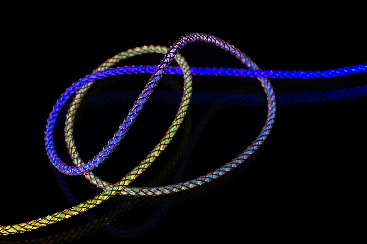 FIXED LED/Gaming USB-C/C 60W kabel 1.2m Flerfärgad
