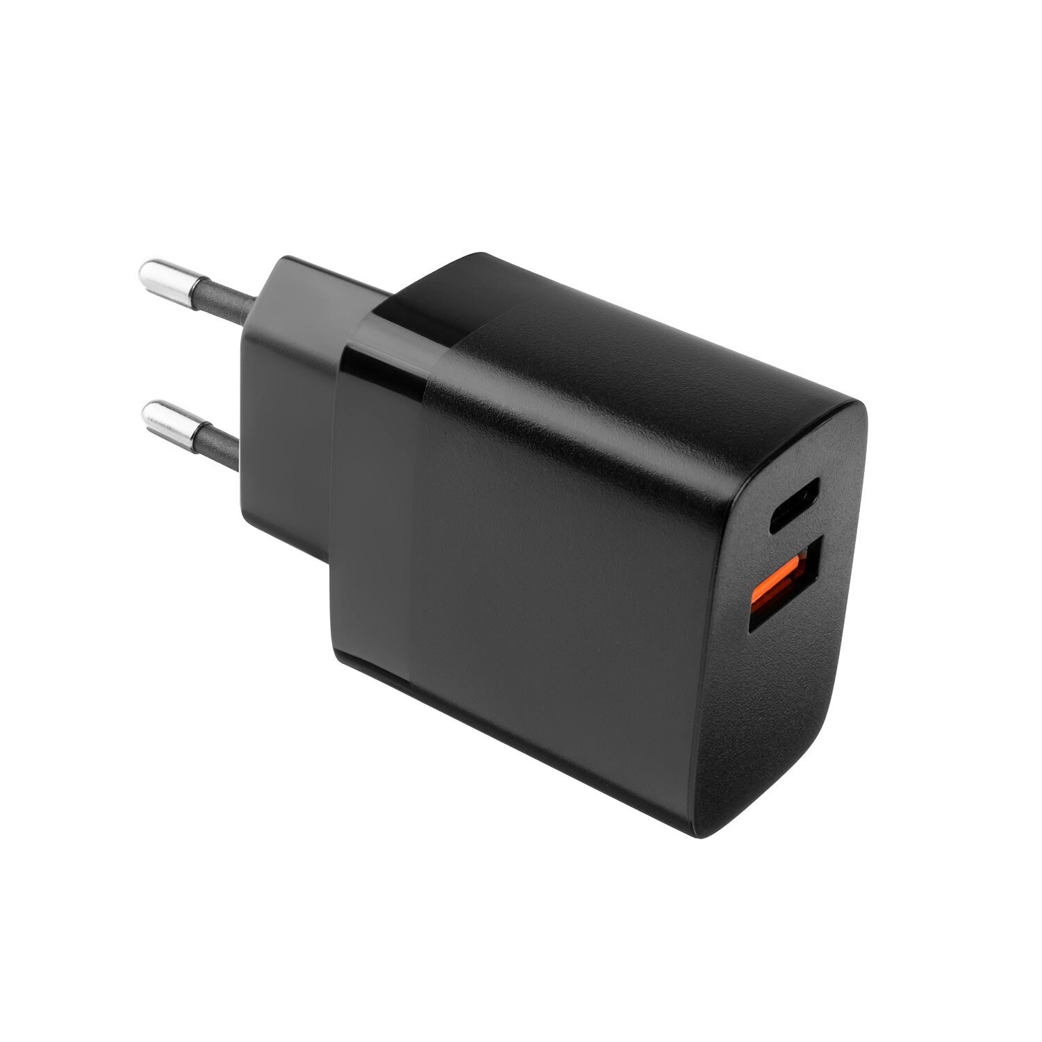 FIXED Hemladdare 2x USB-A 17W/USB-C kabel 1m Svart