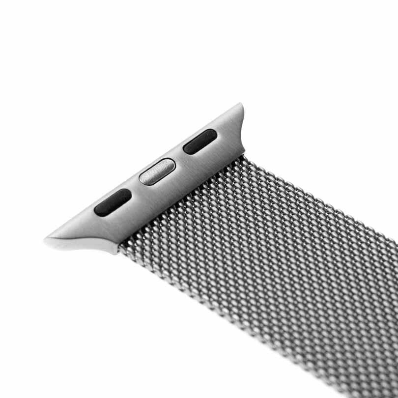 FIXED Mesh metallrem för Apple Watch 42/44/45/49mm Silv.