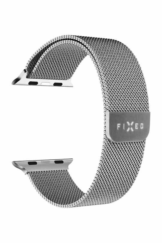 FIXED Mesh metallrem för Apple Watch 42/44/45/49mm Silv.
