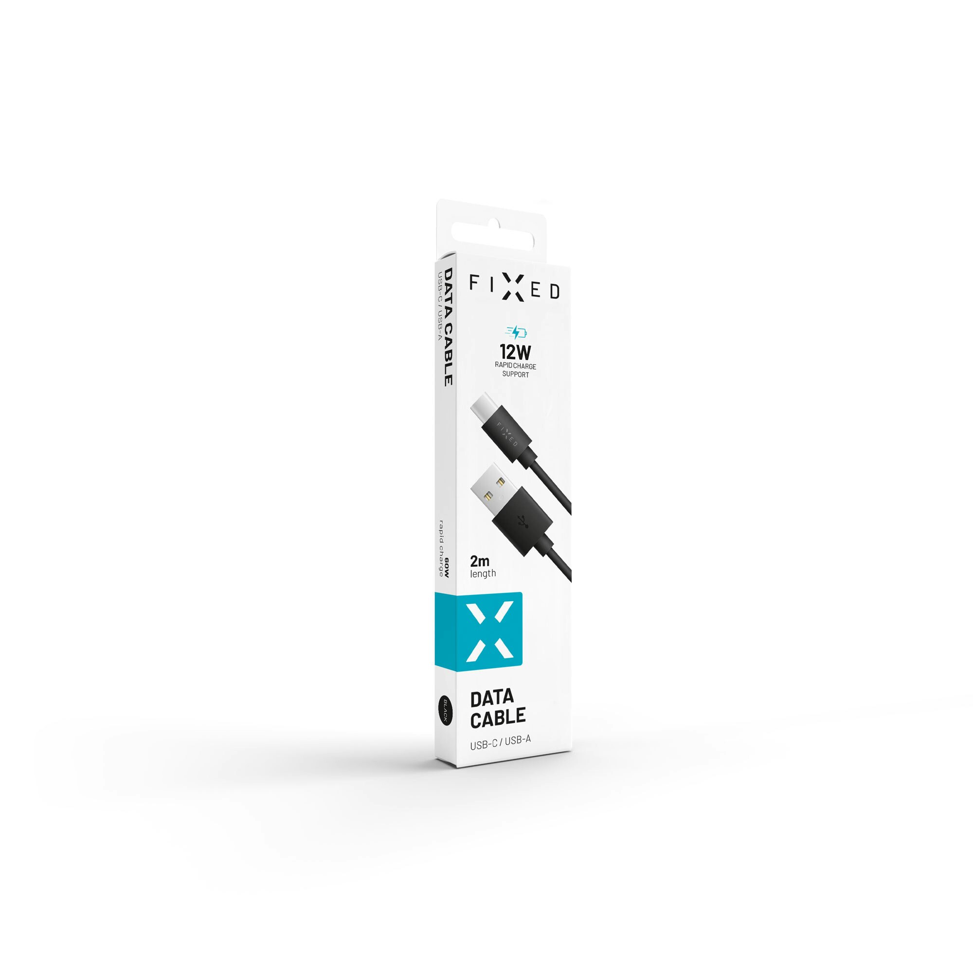 FIXED FIXED USB-A till USB-C kabel 2m Svart
