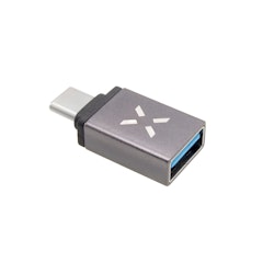 FIXED LINK USB-C Hane till USB-A Hona adapter Grå