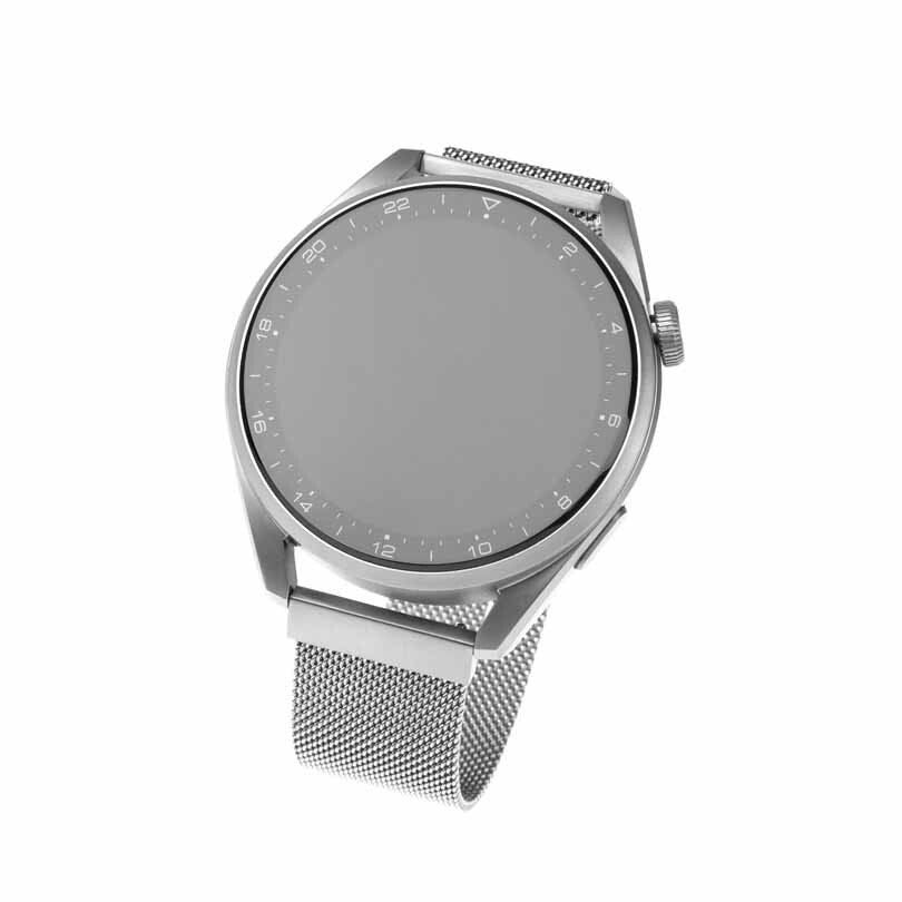 FIXED Mesh metallrem för Smartwatch Universal 20mm Silv.