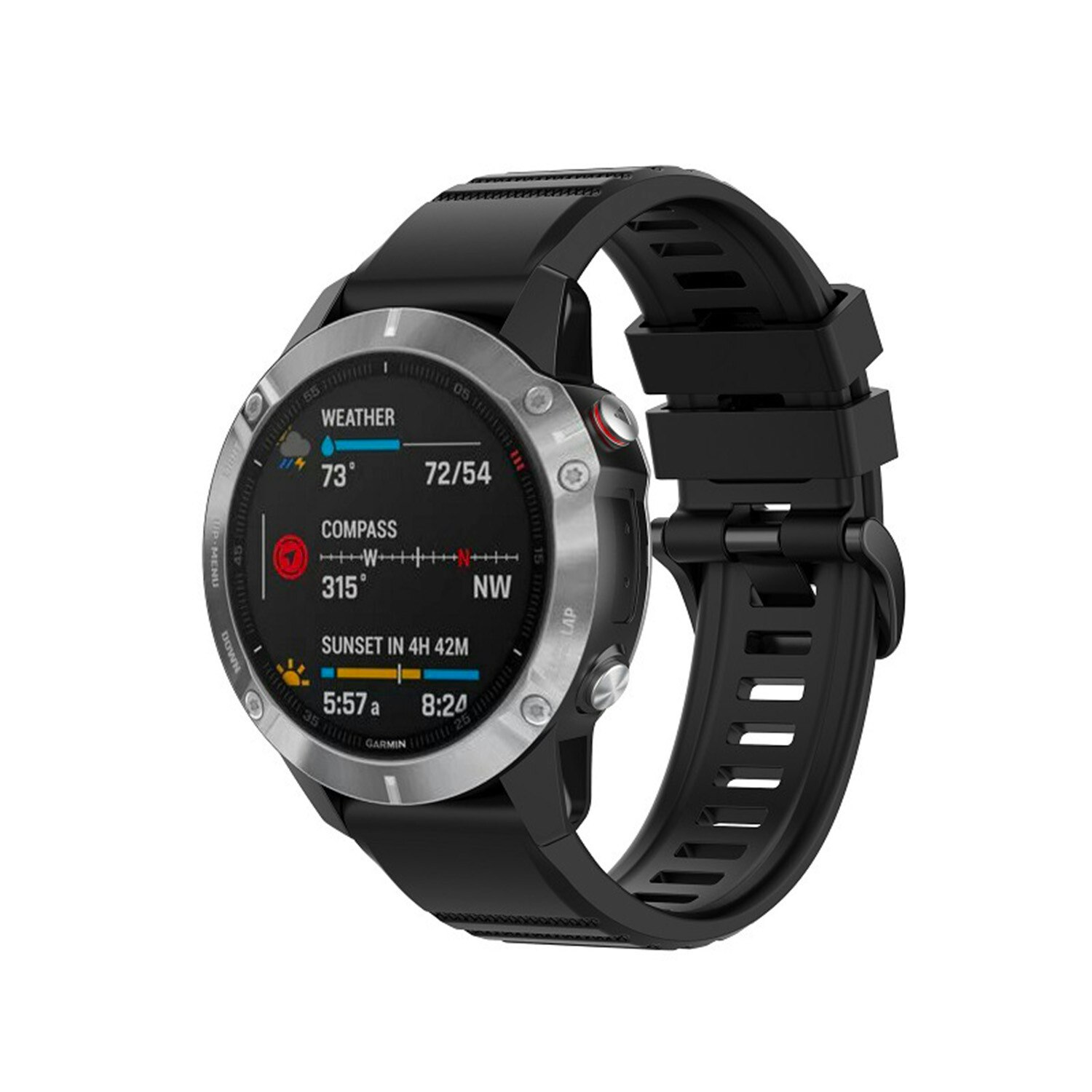 FIXED Silikonrem för Garmin QuickFit 26mm Svart
