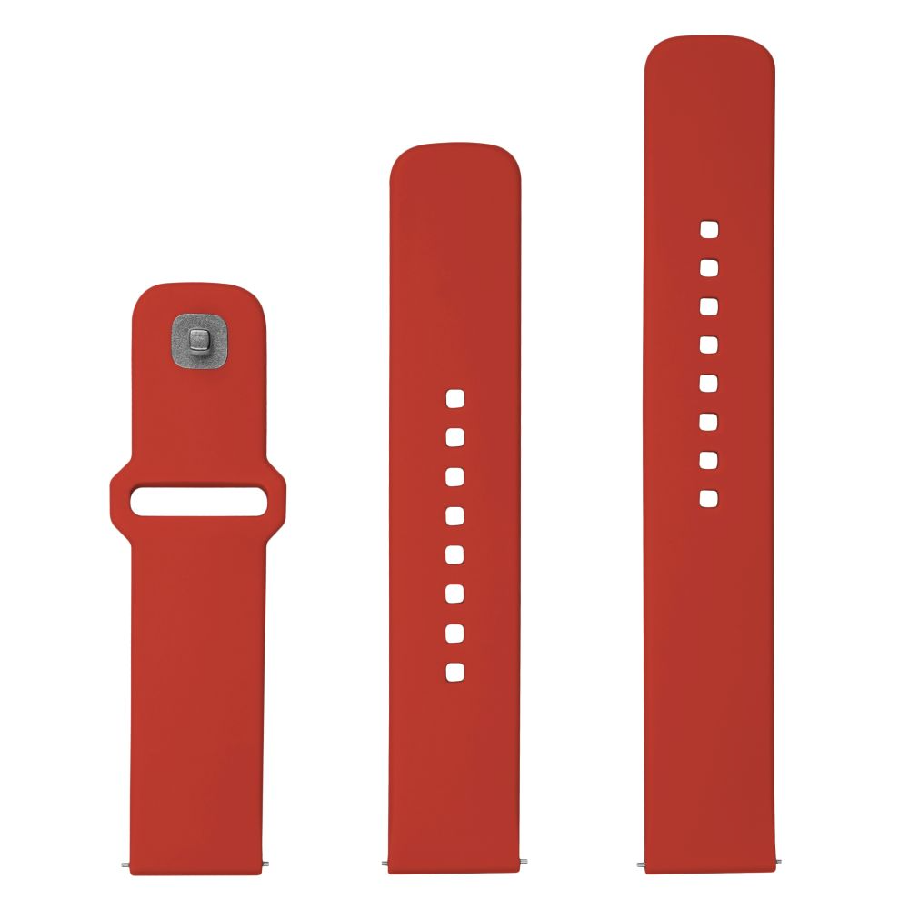 FIXED Silikonrem för Smartwatch Universal 20 mm Röd