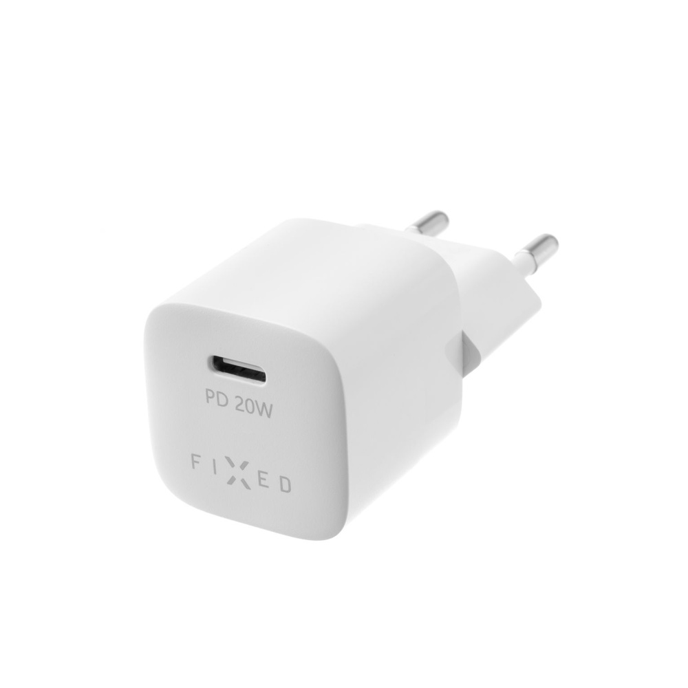 FIXED Snabb Mini Hemladdare 20W USB-C PD Vit