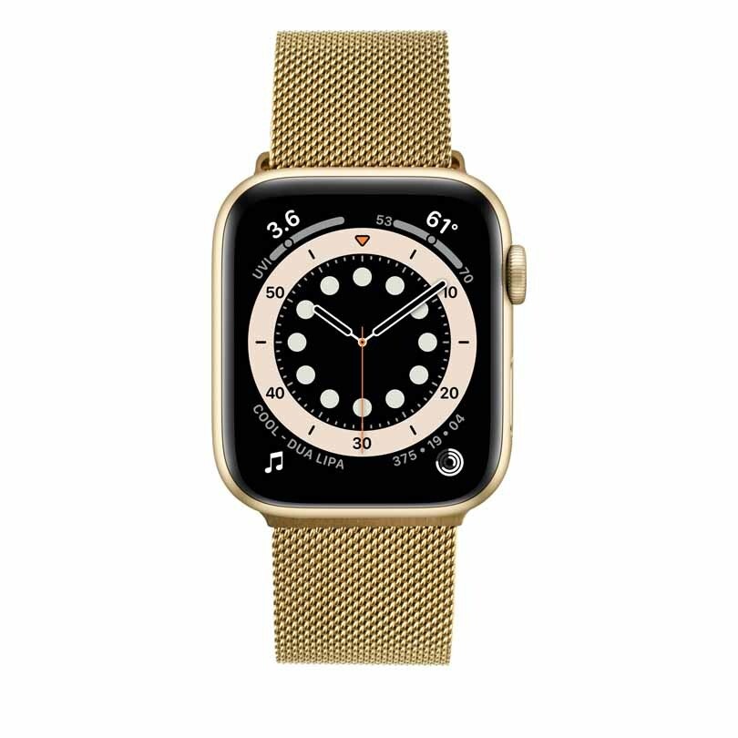 FIXED Mesh metallrem för Apple Watch 42/44/45/49mm Guld