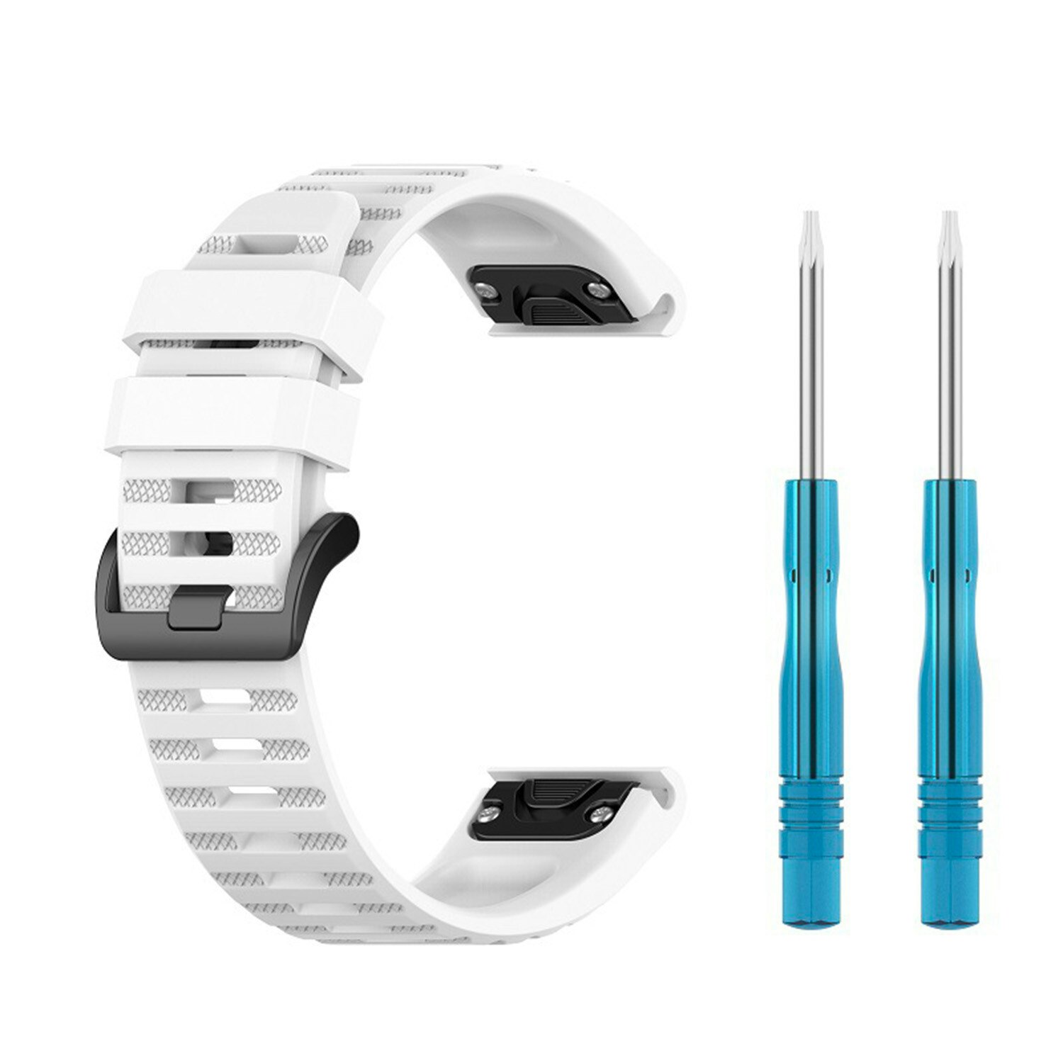 FIXED Silikonrem för Garmin QuickFit 22 mm Vit