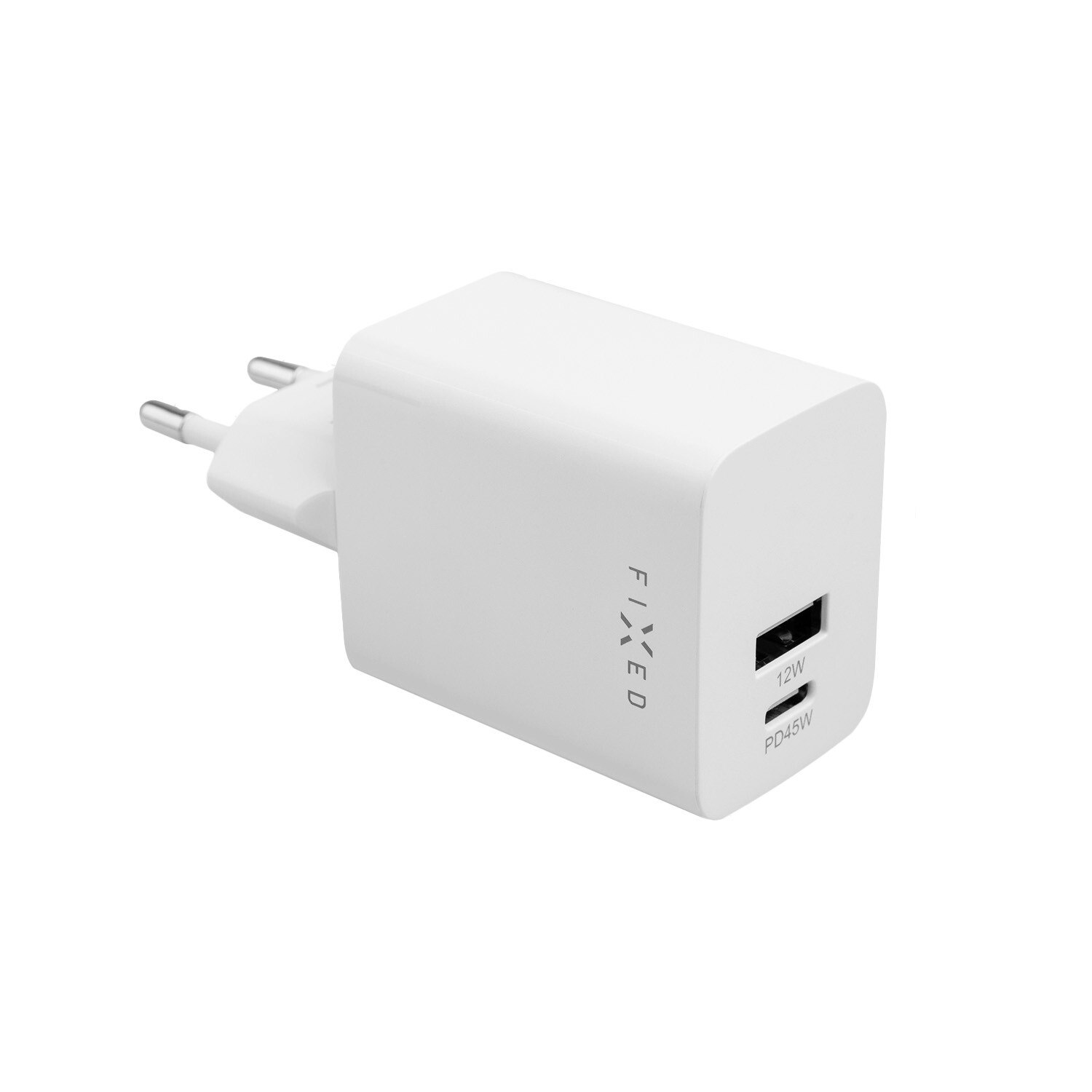FIXED Super Snabb Mini Hemladdare 45W USB-C PD+USB-A Vit