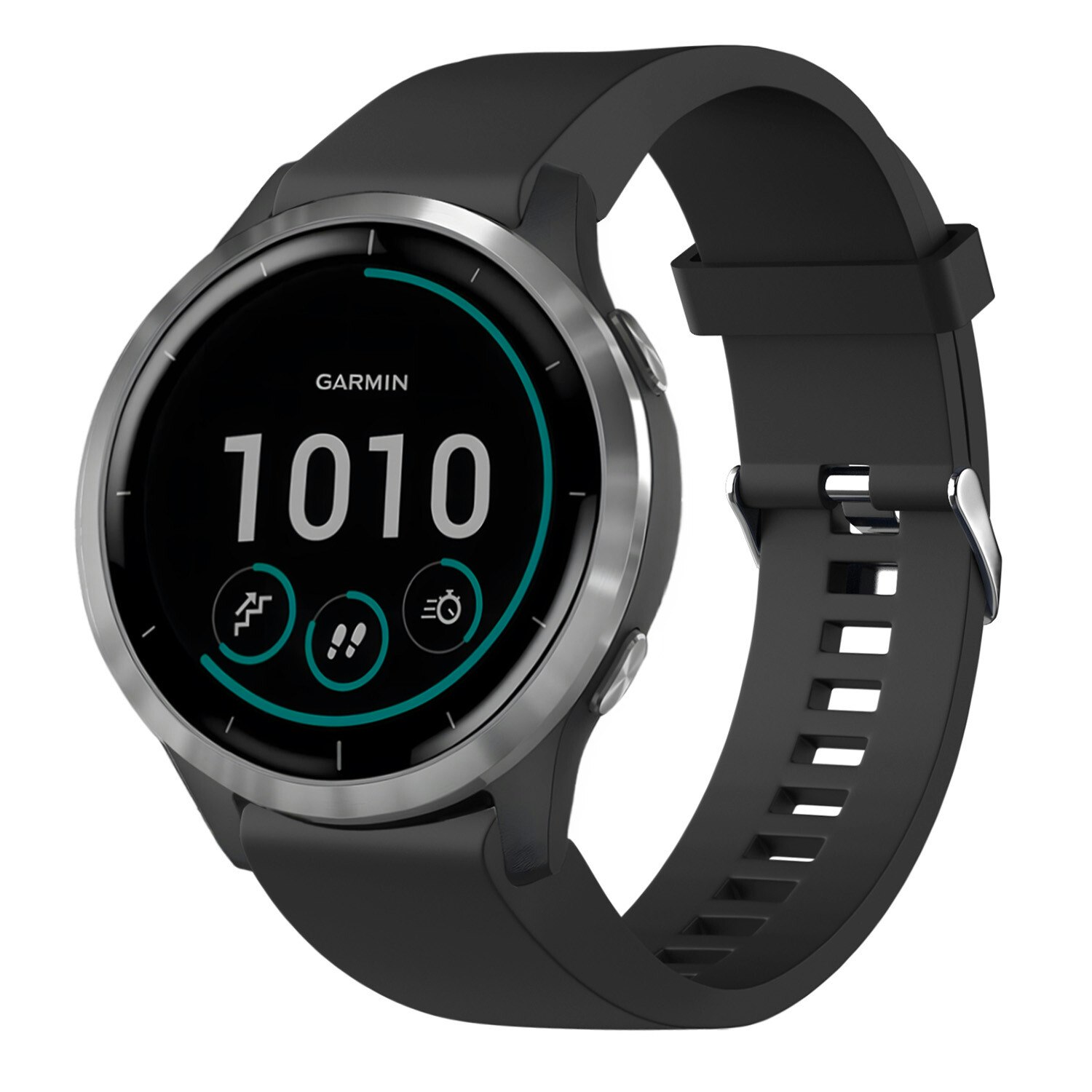 FIXED Silikonrem för Garmin QuickFit 20 mm Svart