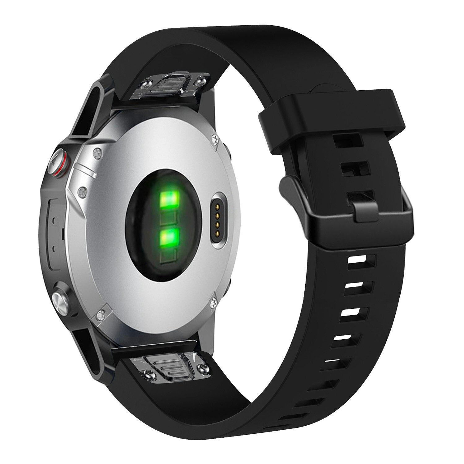 FIXED Silikonrem för Garmin QuickFit 20 mm Svart
