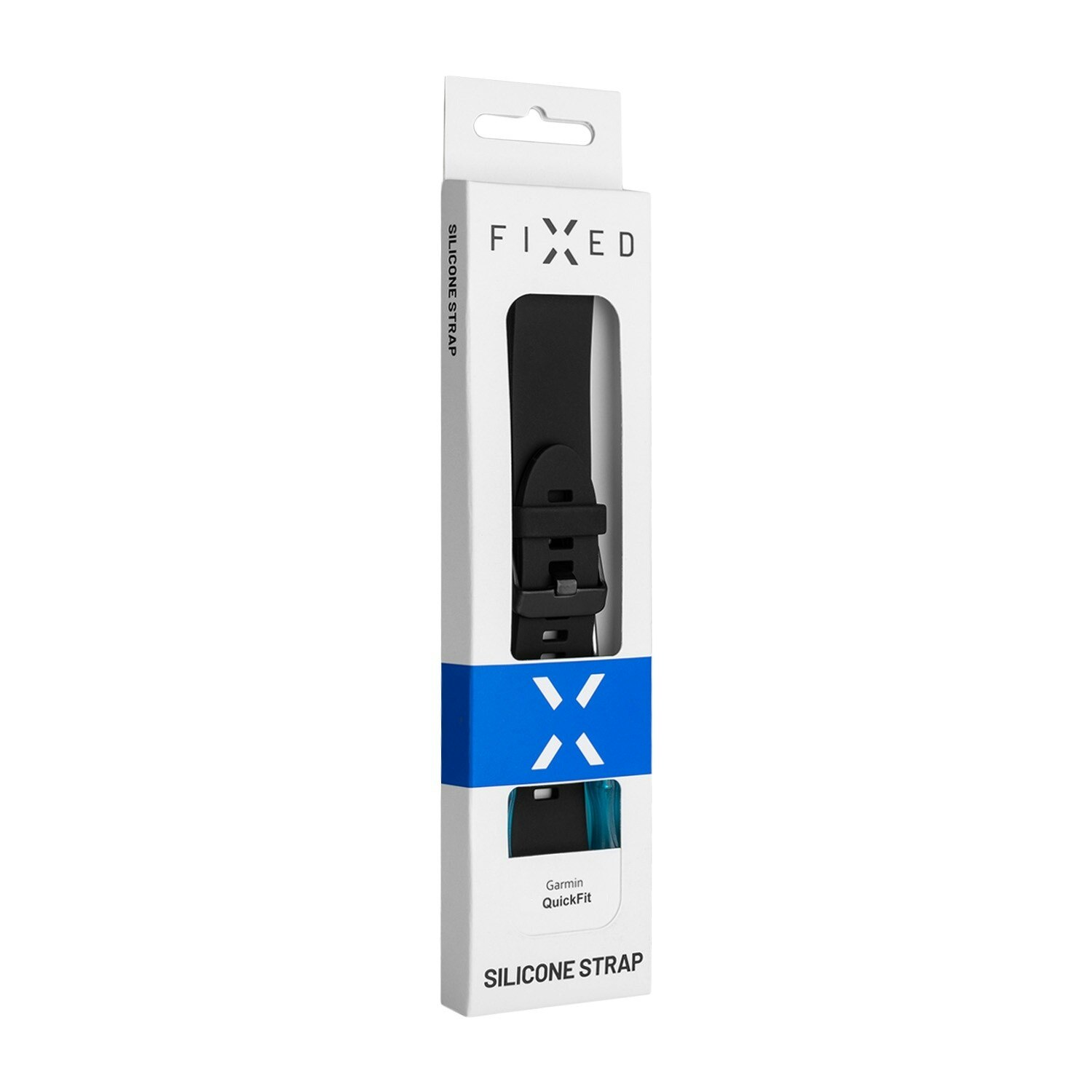 FIXED Silikonrem för Garmin QuickFit 20 mm Svart