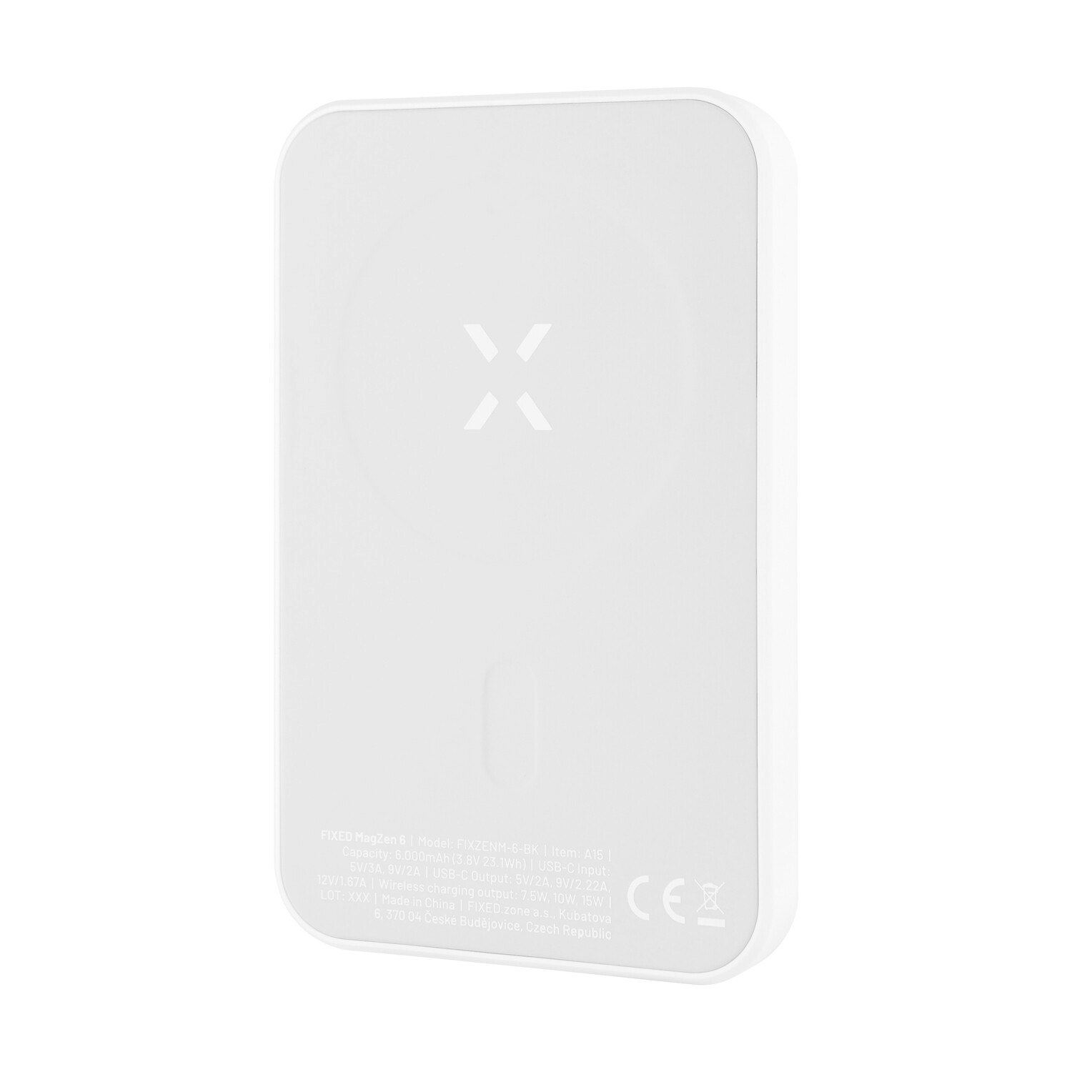 FIXED MagZen Trådlös PD 20W Power Bank 6.000 mAh Vit