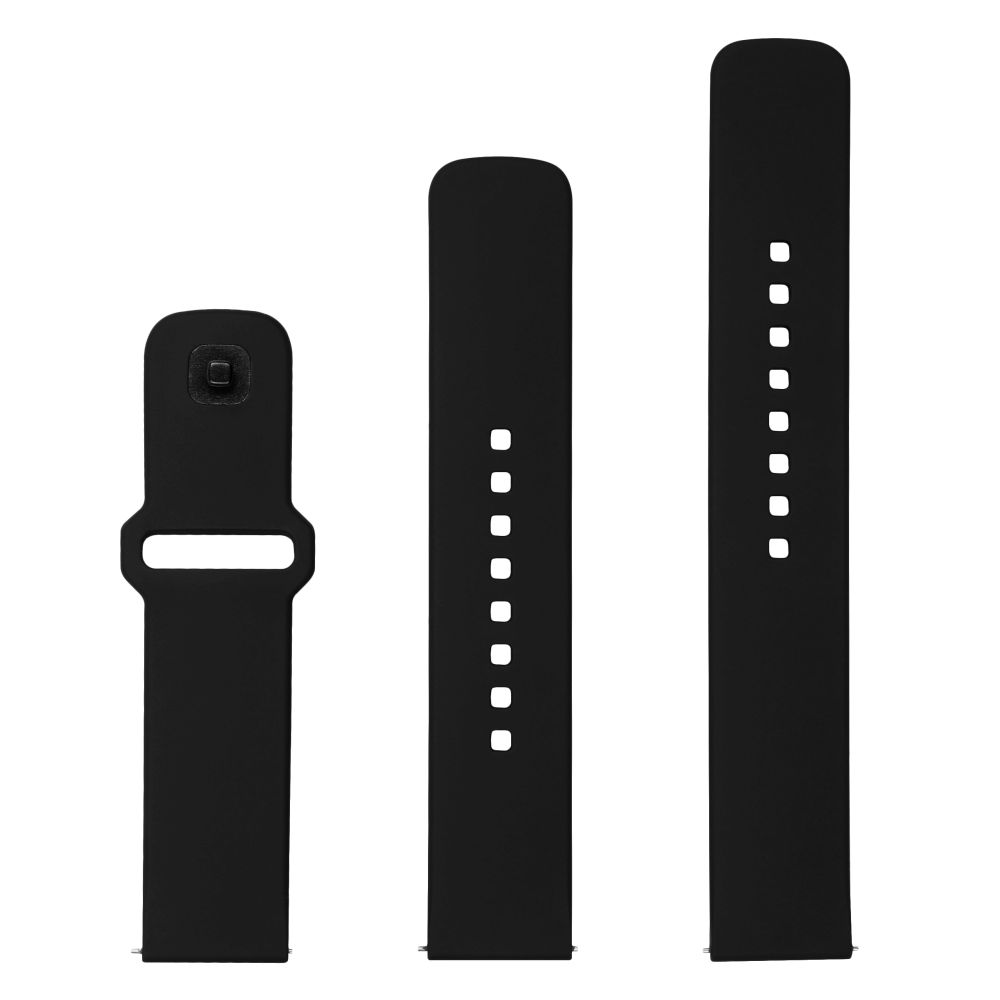 FIXED Silikonrem för Smartwatch Universal 20 mm Svart