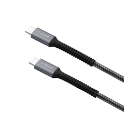 FIXED ARMOR 240W USB-C/C flätad kabel 2m Grå