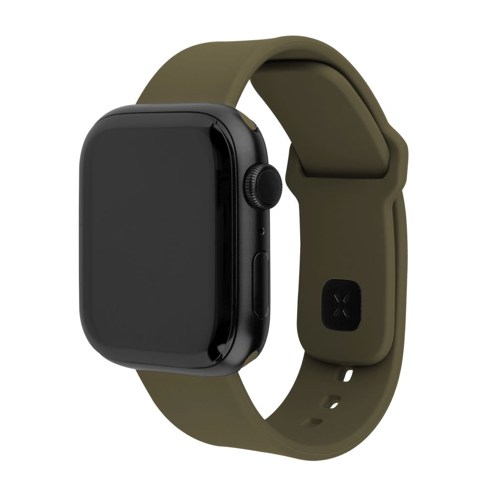 FIXED Sportig silikonrem SET för Apple Watch 42/44/45/46mm Oliv