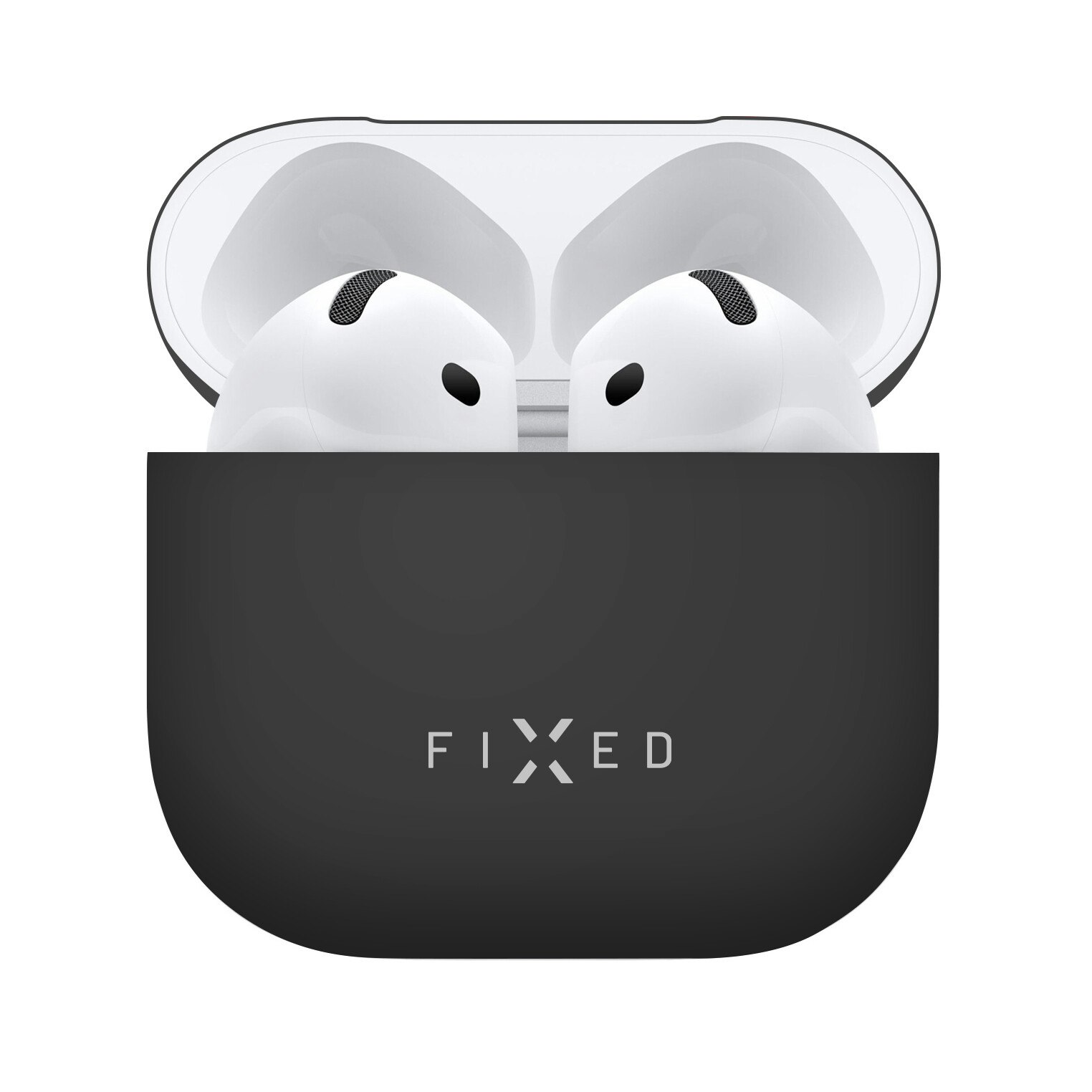FIXED Silky Silikonofdral för Apple AirPods 4/4 ANC Svart