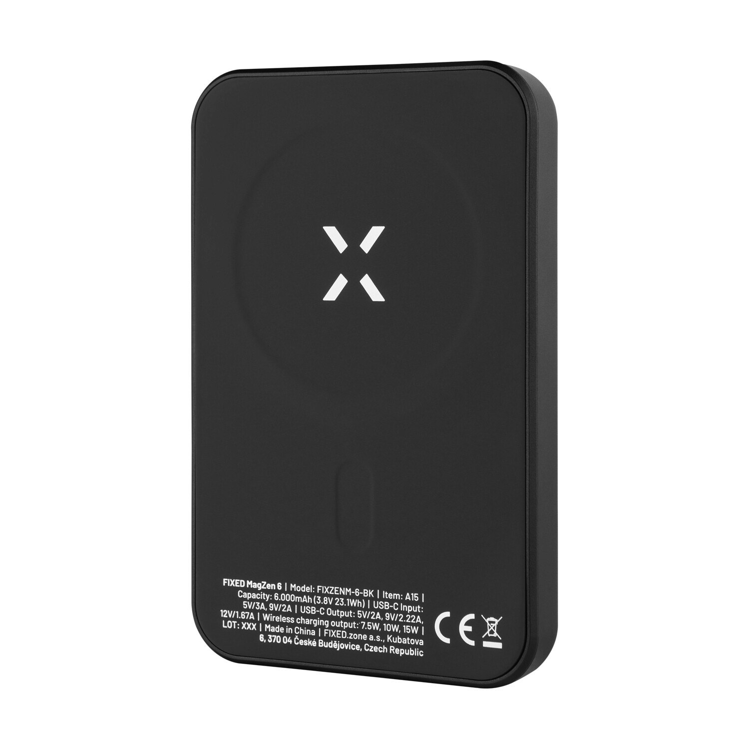 FIXED MagZen Trådlös PD 20W Power Bank 6.000 mAh Svart
