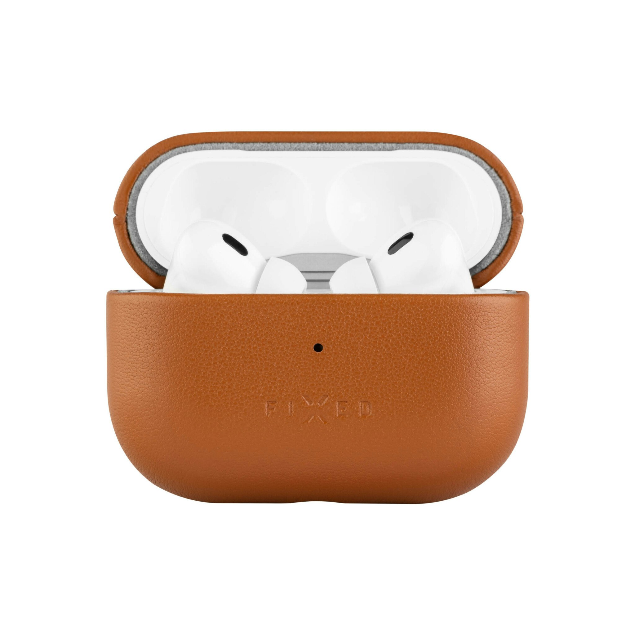 FIXED Äkta läderfodral för Airpods Pro 2 Brun