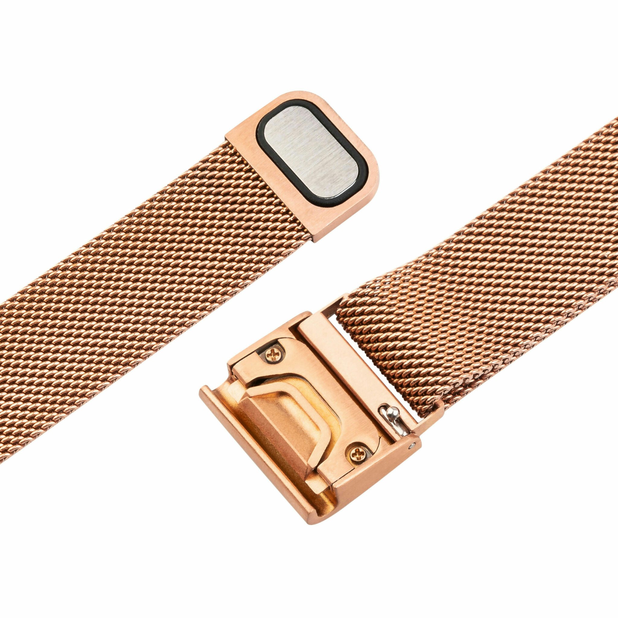 FIXED Mesh metallrem för Garmin QuickFit 20mm Rosa Guld