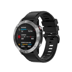 FIXED Silikonrem för Garmin QuickFit 22 mm Svart