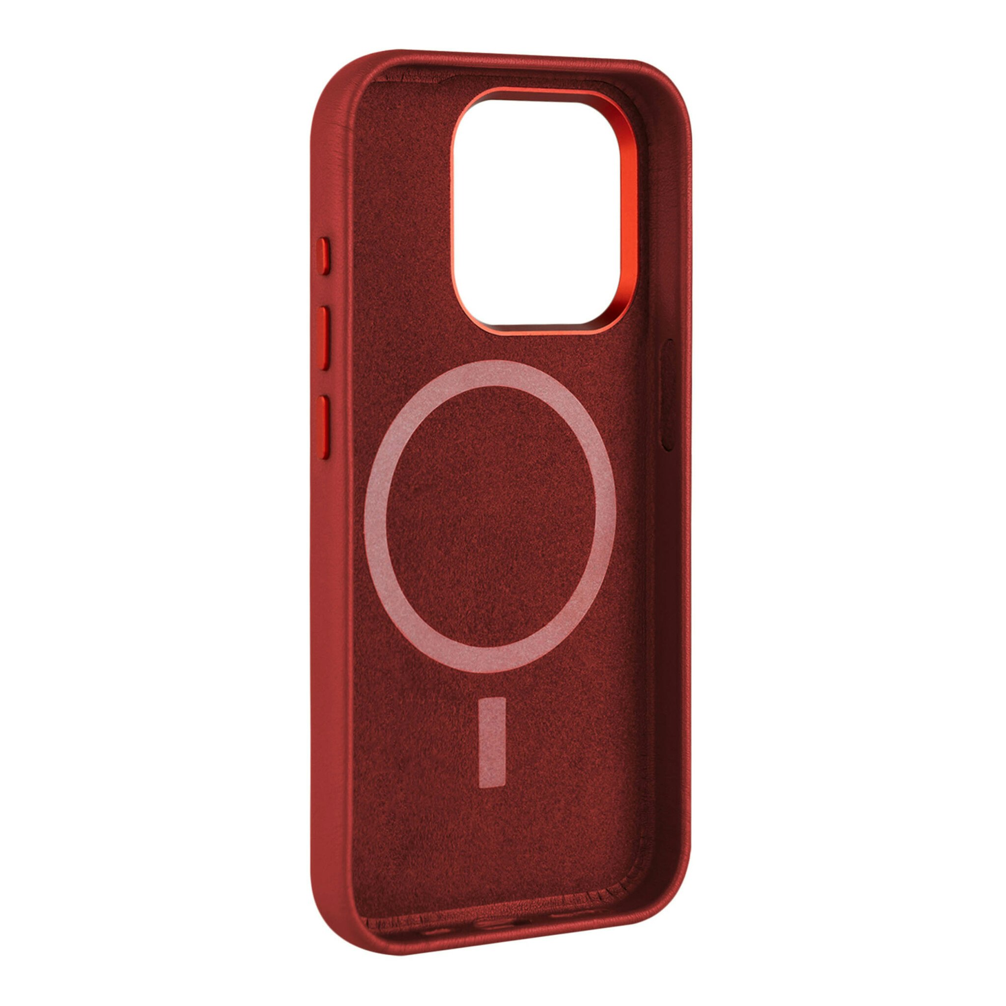 FIXED MagLeather skyddsskal iPhone 16 Pro Röd