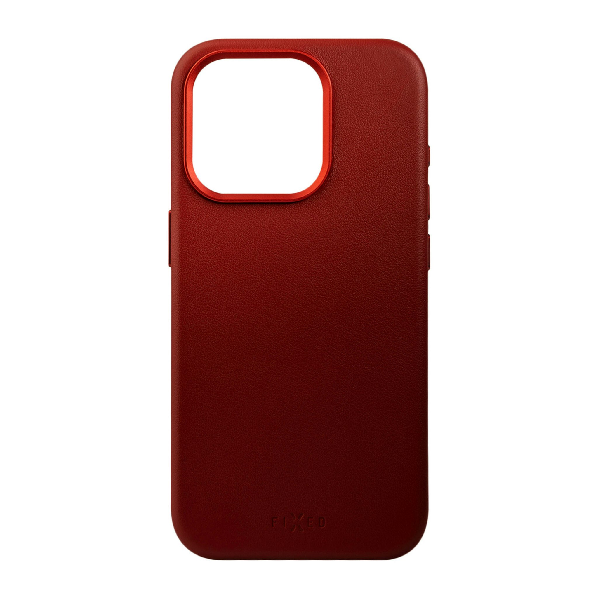 FIXED MagLeather skyddsskal iPhone 16 Pro Röd