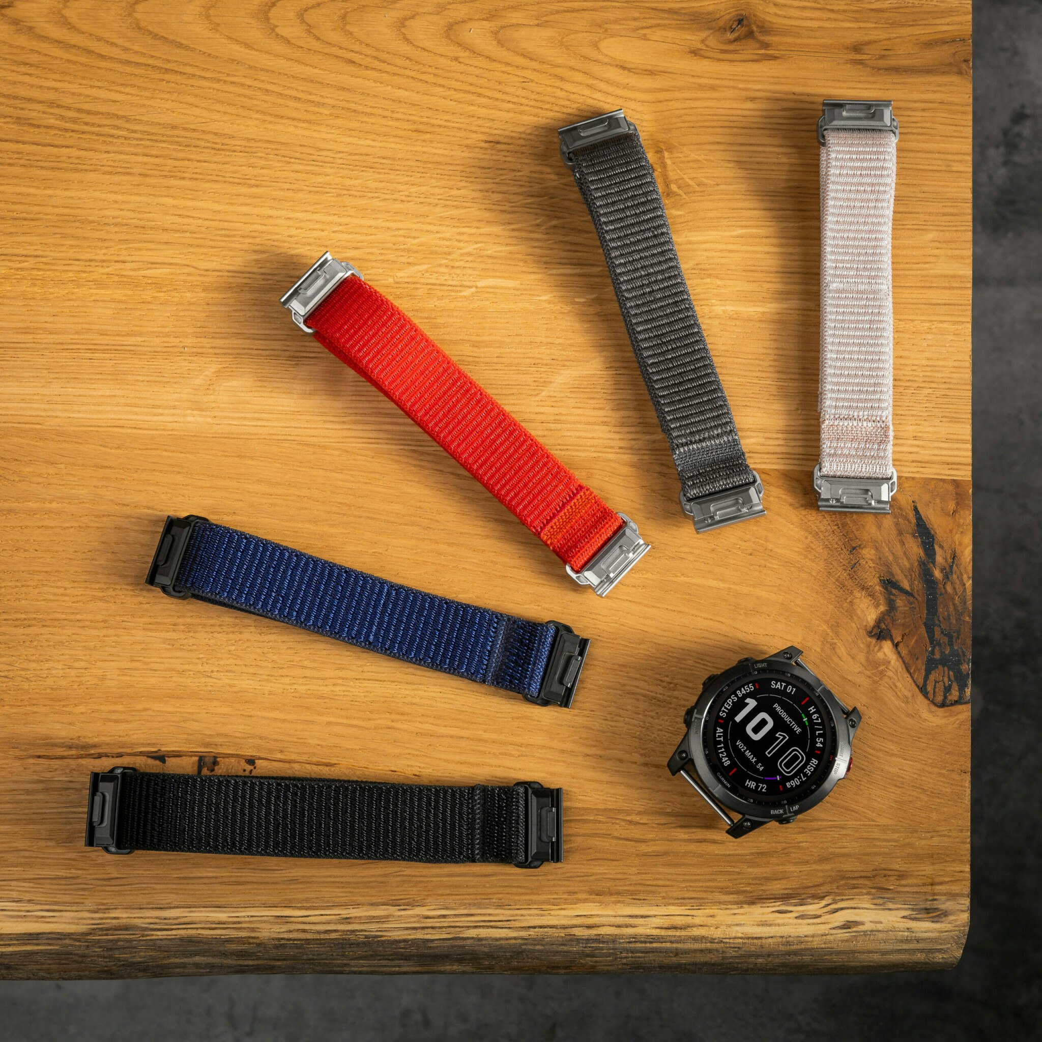 FIXED Nylonrem för Garmin QuickFit 22 mm Röd