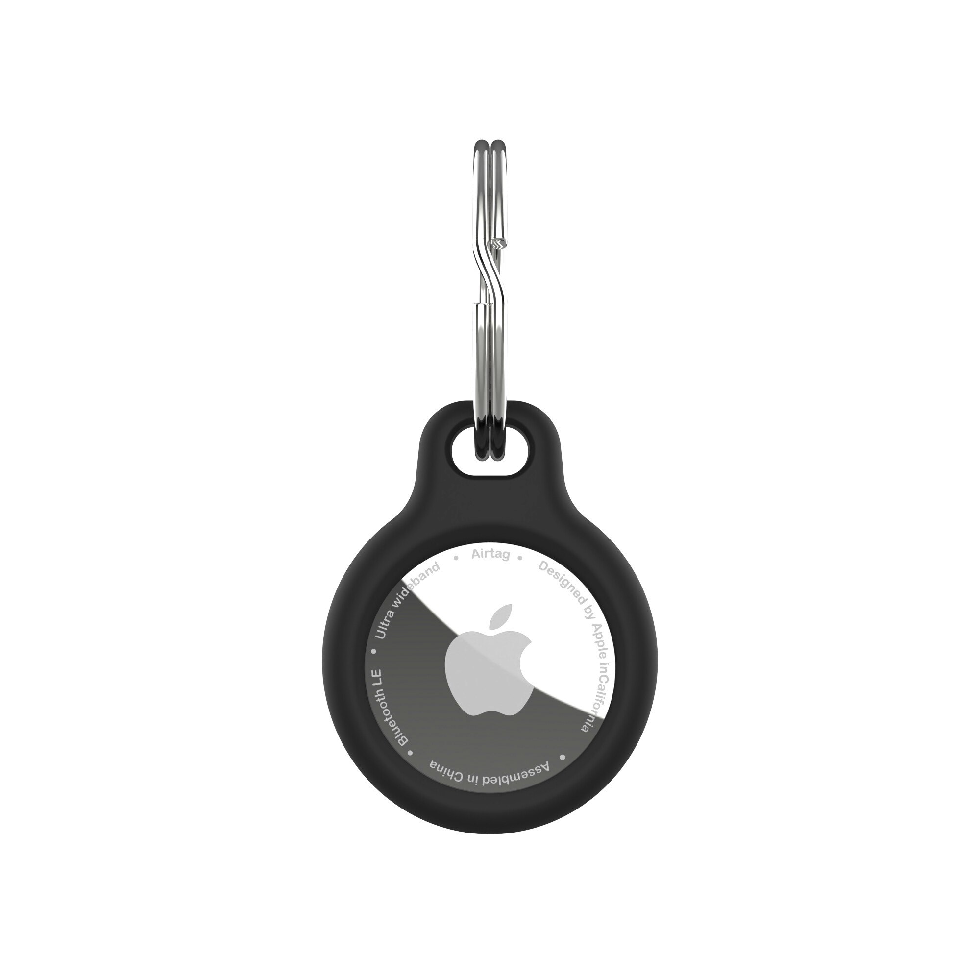 FIXED Silky Apple AirTag Nyckelring Fodral Svart